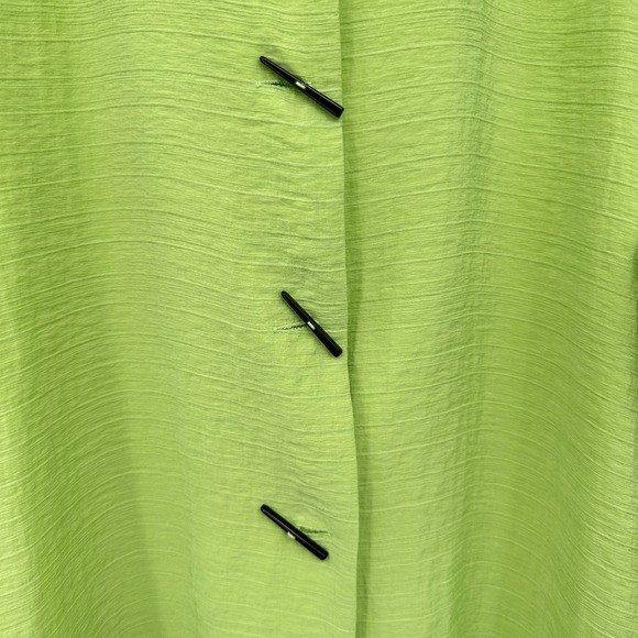 Ali Miles Tunic Top Shirt Size 1X Crinkle Button Up Crochet Artsy Boho Statement - Picture 6 of 16